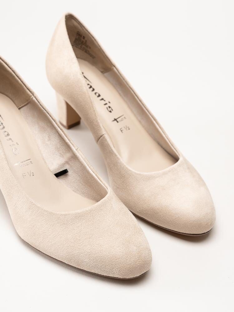 Tamaris - Beige pumps i mockaimitation