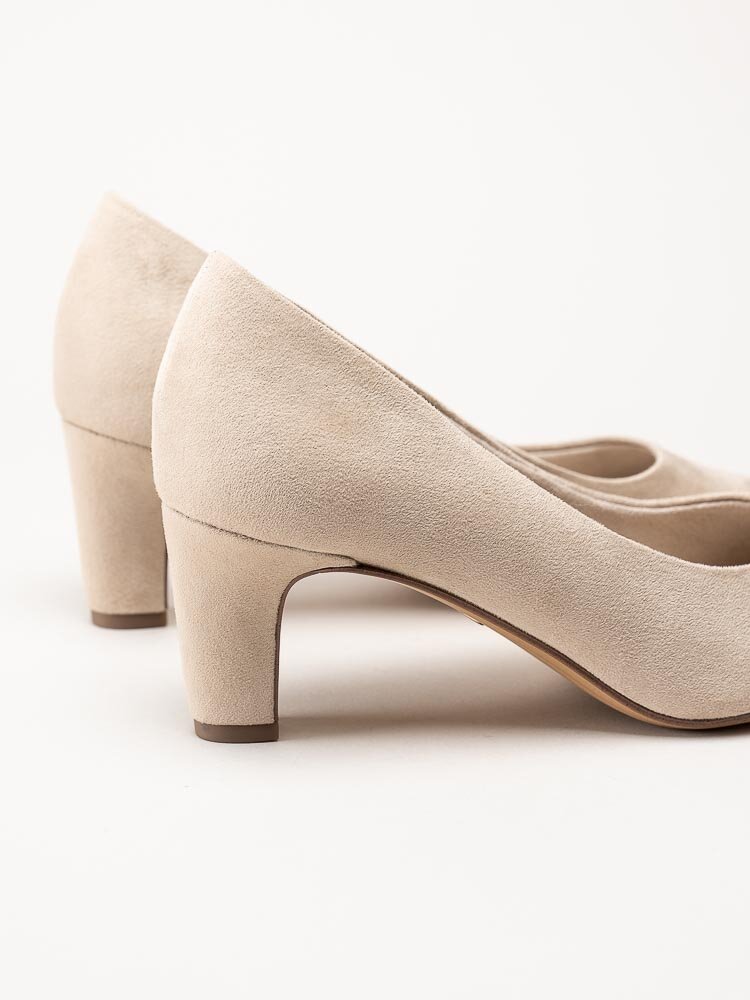 Tamaris - Beige pumps i mockaimitation