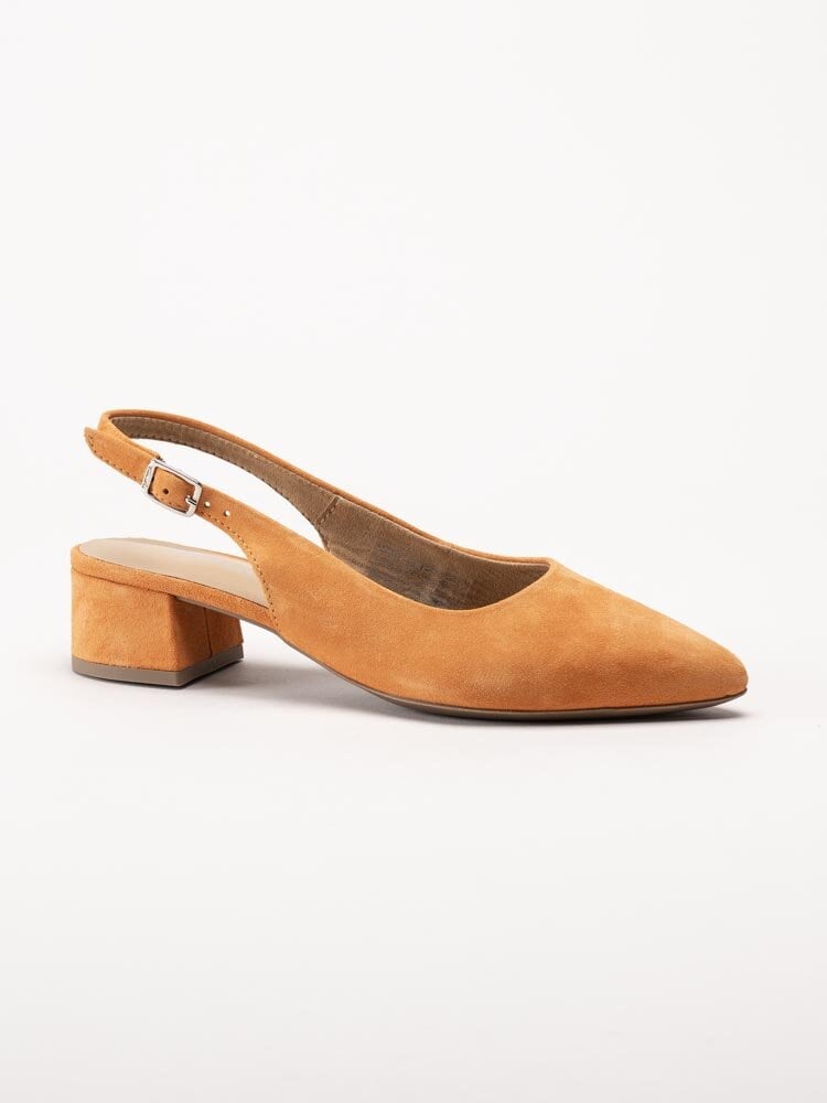 Tamaris - Orange slingback pumps i mocka