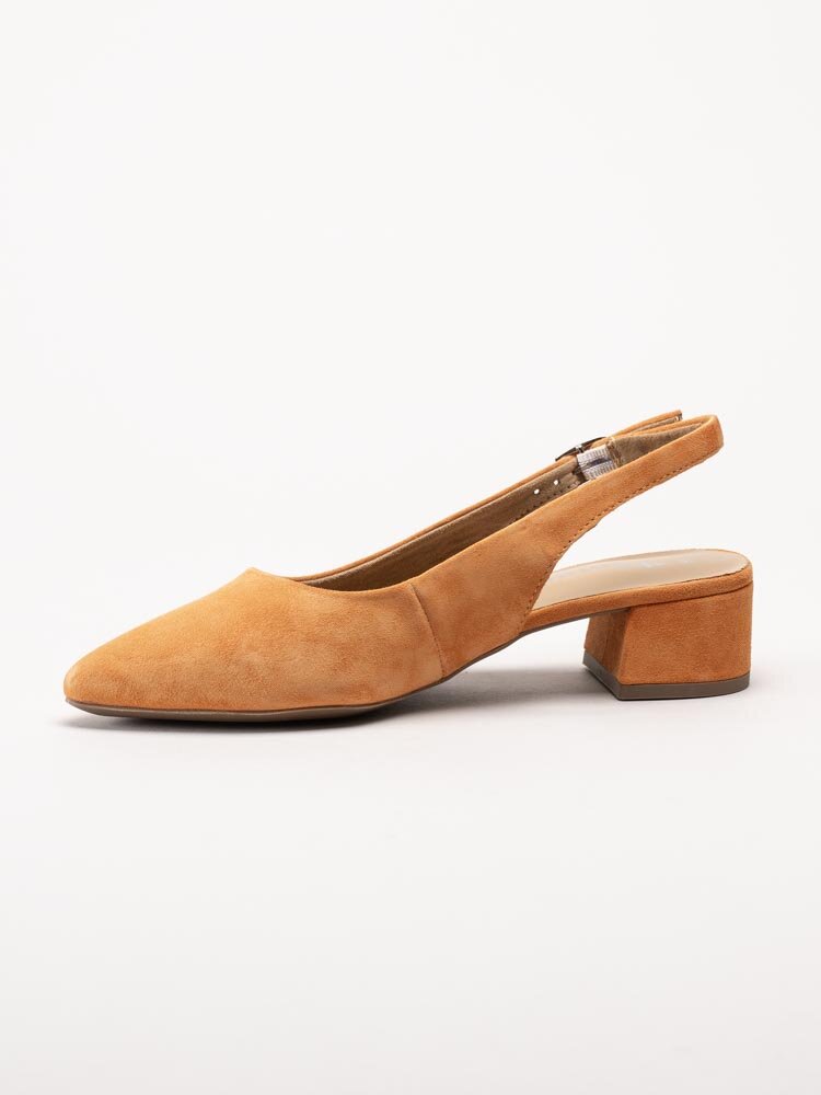 Tamaris - Orange slingback pumps i mocka