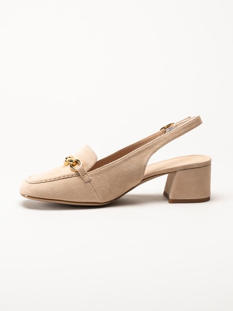 Unisa - Lenno_KS - Beige slingback pumps i mocka