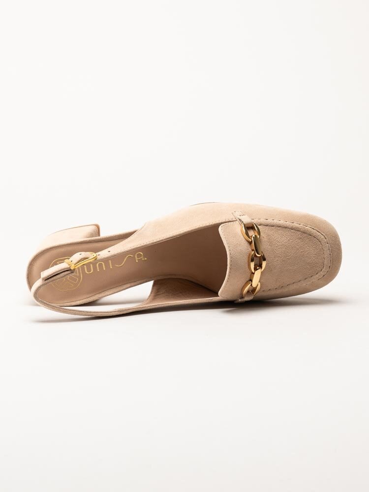 Unisa - Lenno_KS - Beige slingback pumps i mocka