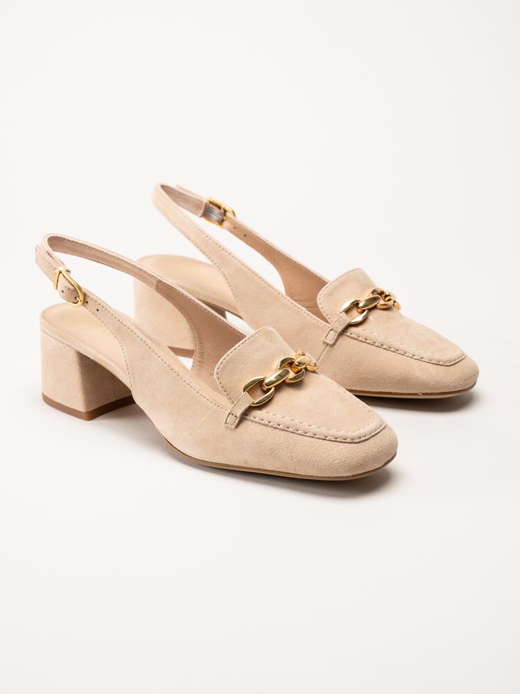 Unisa - Lenno_KS - Beige slingback pumps i mocka