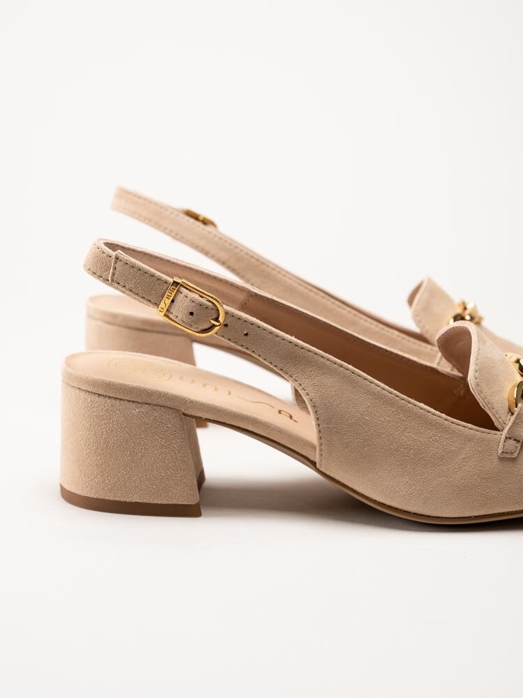 Unisa - Lenno_KS - Beige slingback pumps i mocka