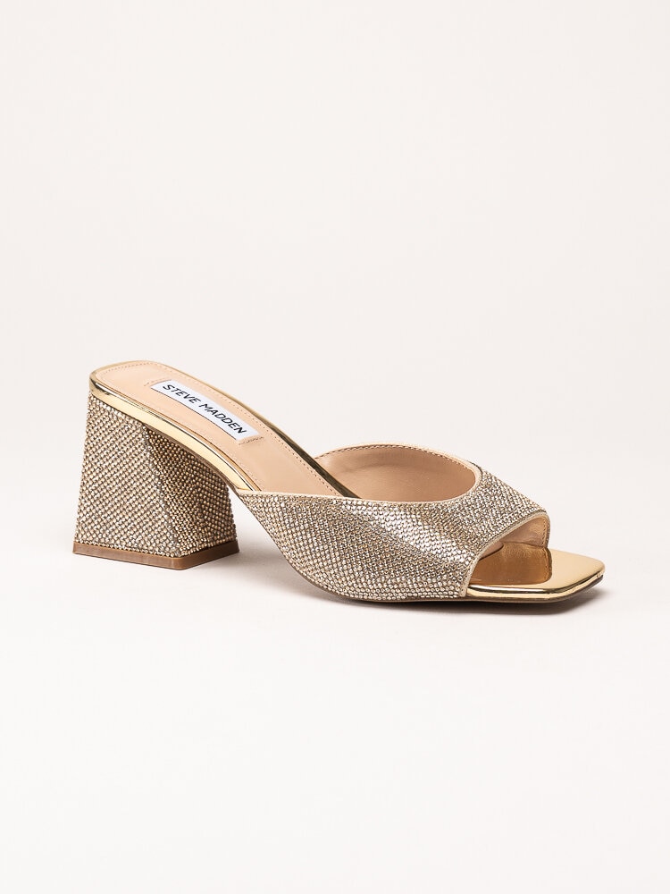 Steve Madden - Glowing-R - Guldfärgade mules med strass