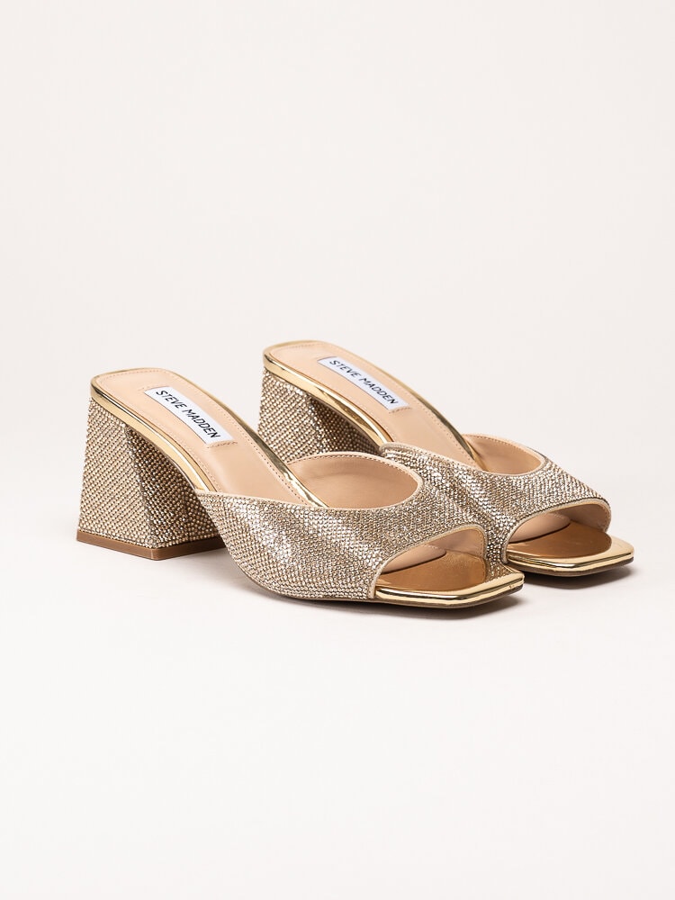 Steve Madden - Glowing-R - Guldfärgade mules med strass