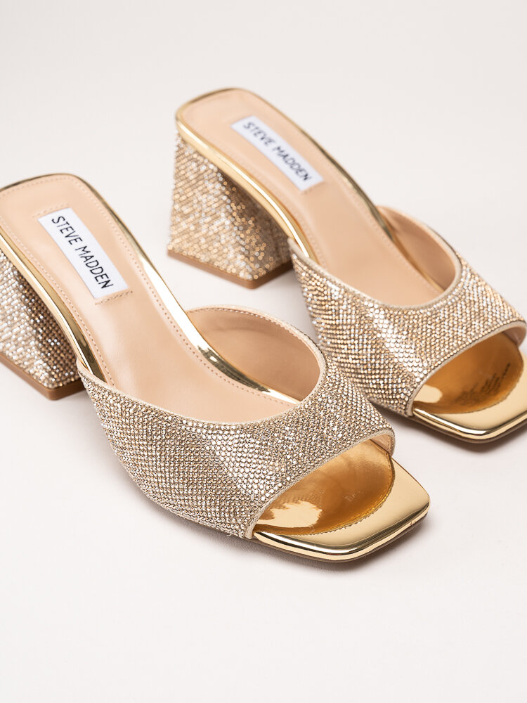 Steve Madden - Glowing-R - Guldfärgade mules med strass