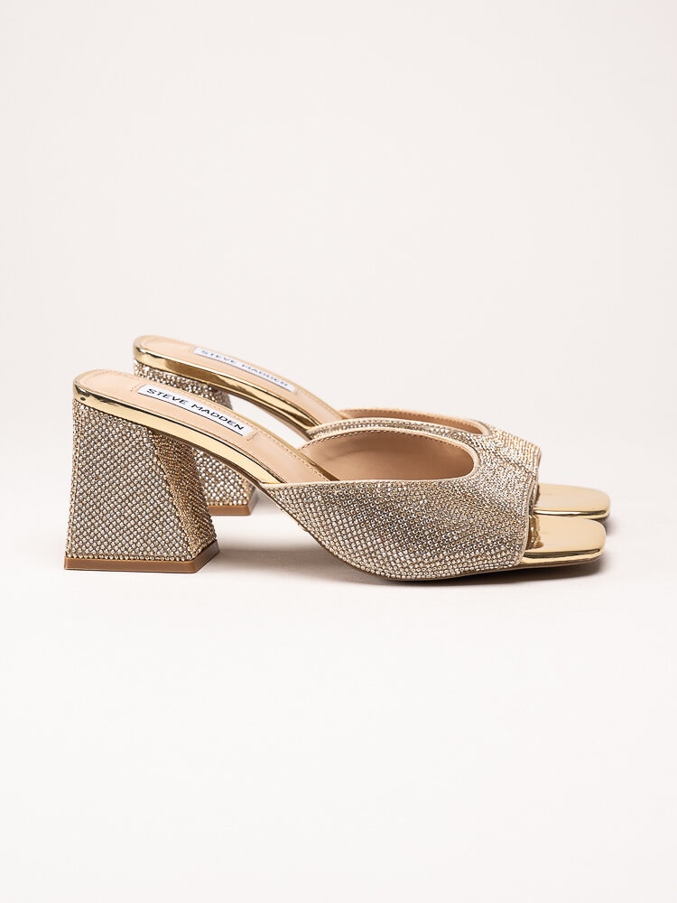 Steve Madden - Glowing-R - Guldfärgade mules med strass