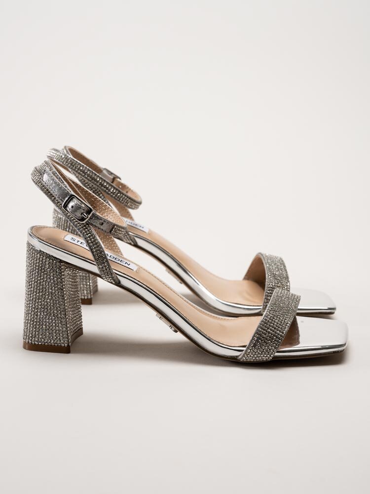 Steve Madden - Luxe-R - Silvriga sandaletter med strass