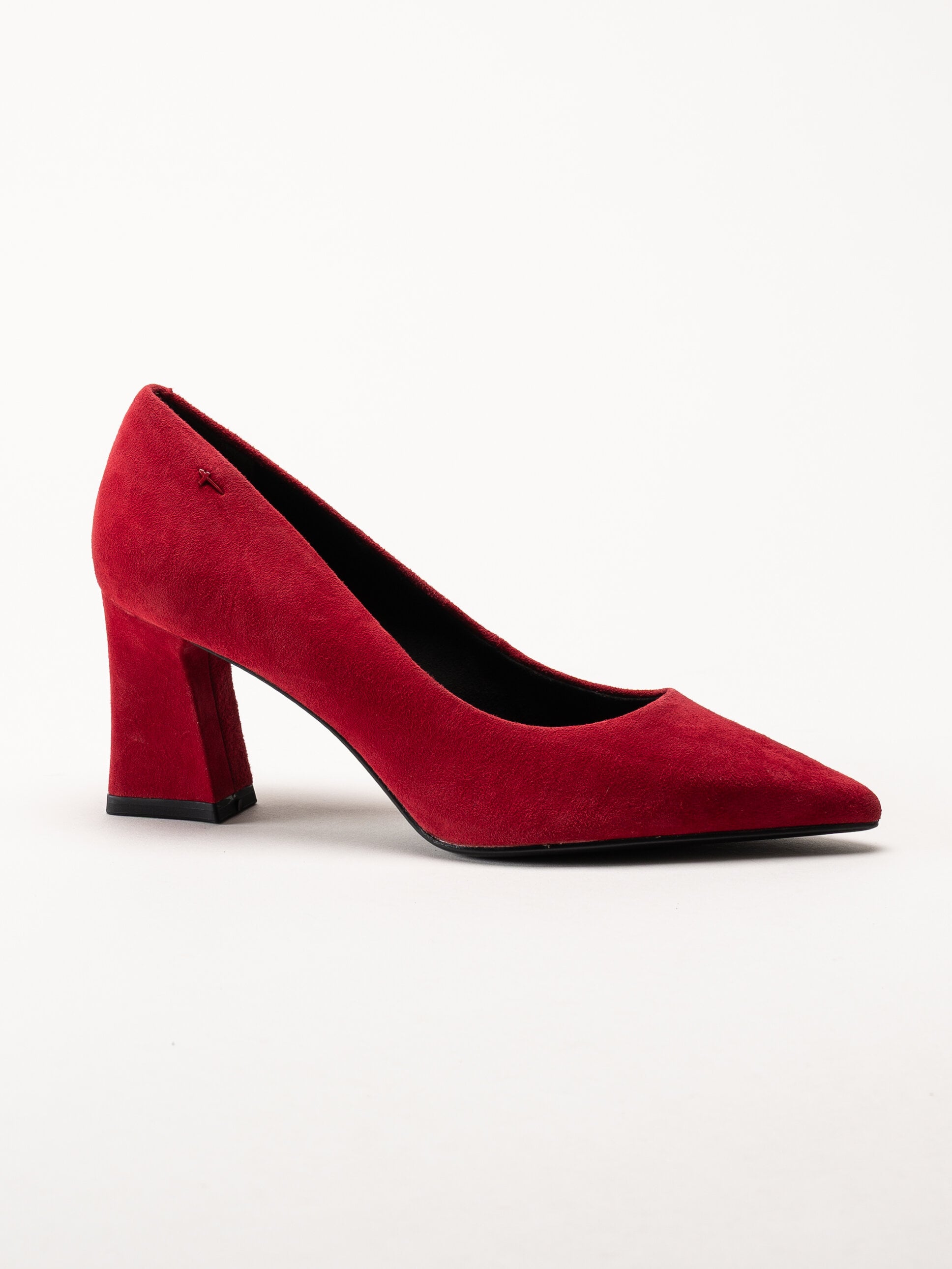 Tamaris - Röda pumps i mocka