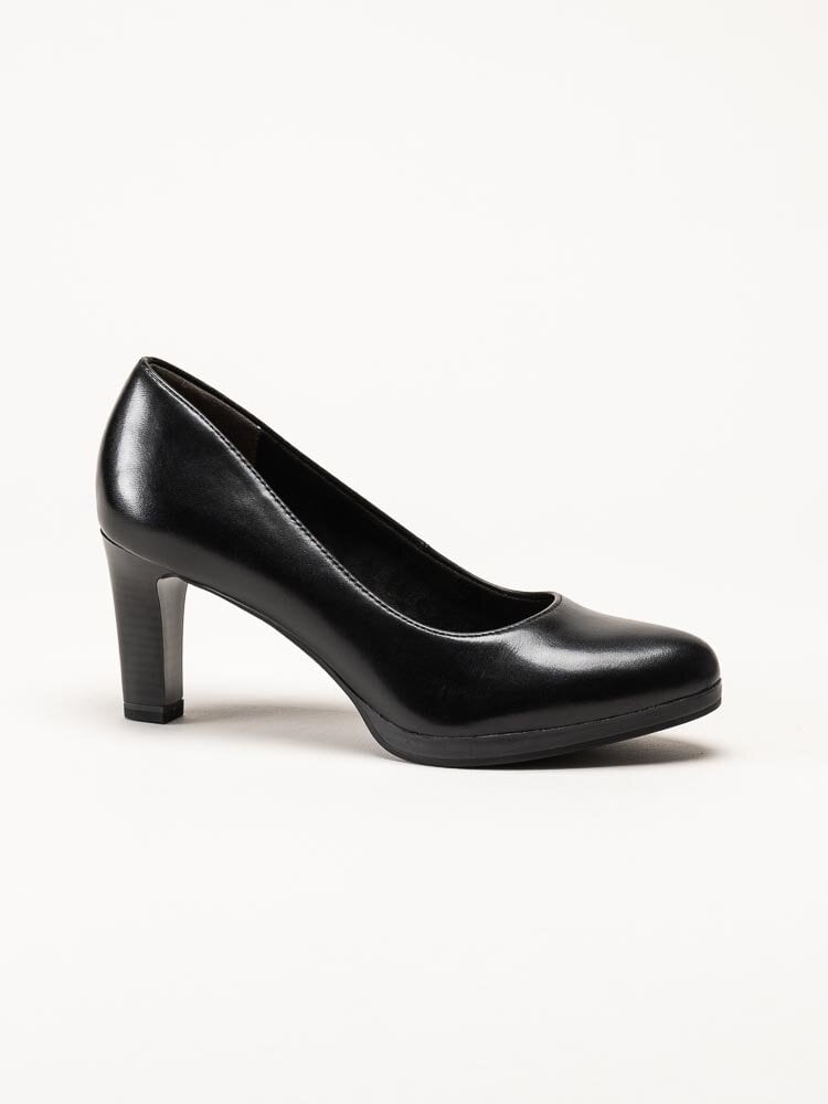 Tamaris - Svarta pumps i skinn