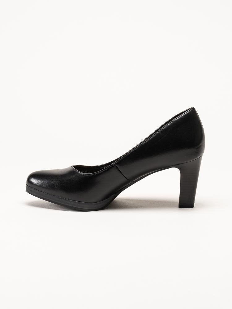Tamaris - Svarta pumps i skinn