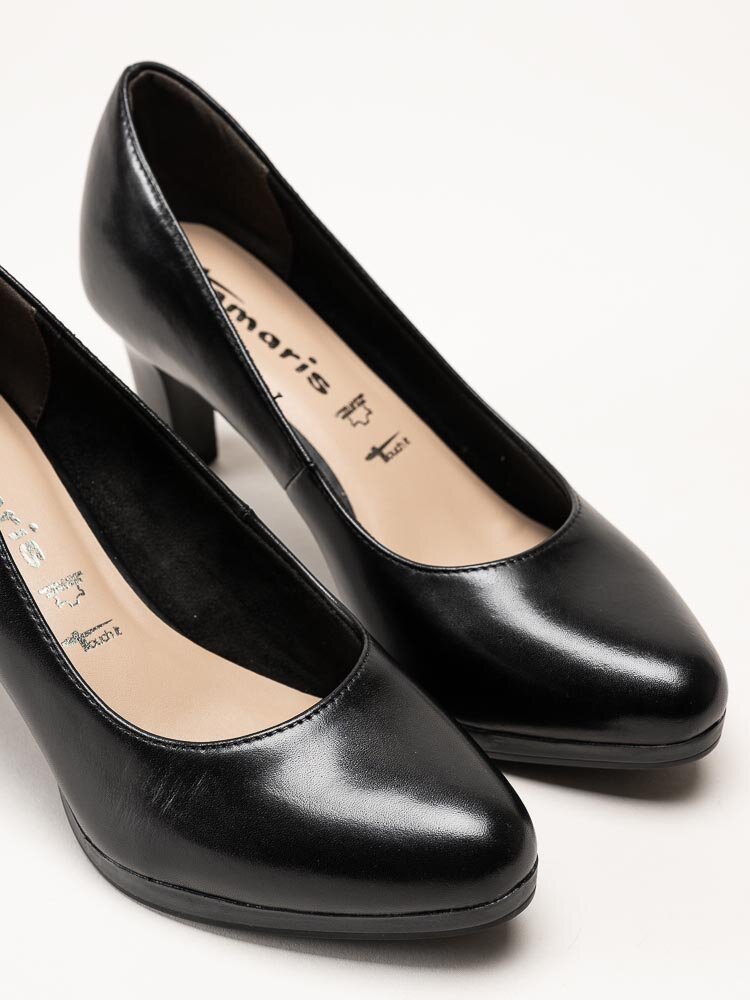Tamaris - Svarta pumps i skinn