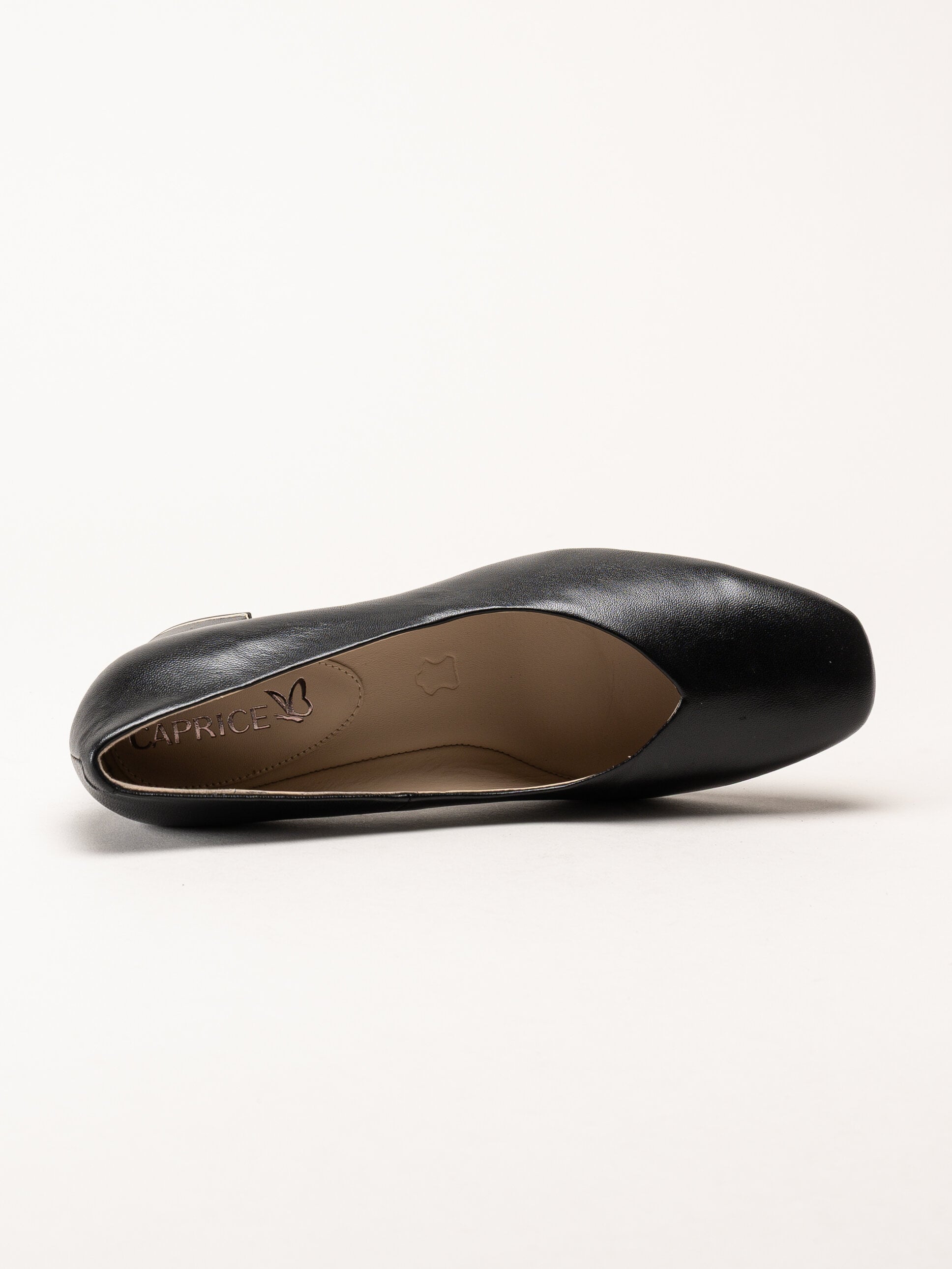 Caprice - Svarta pumps i skinn