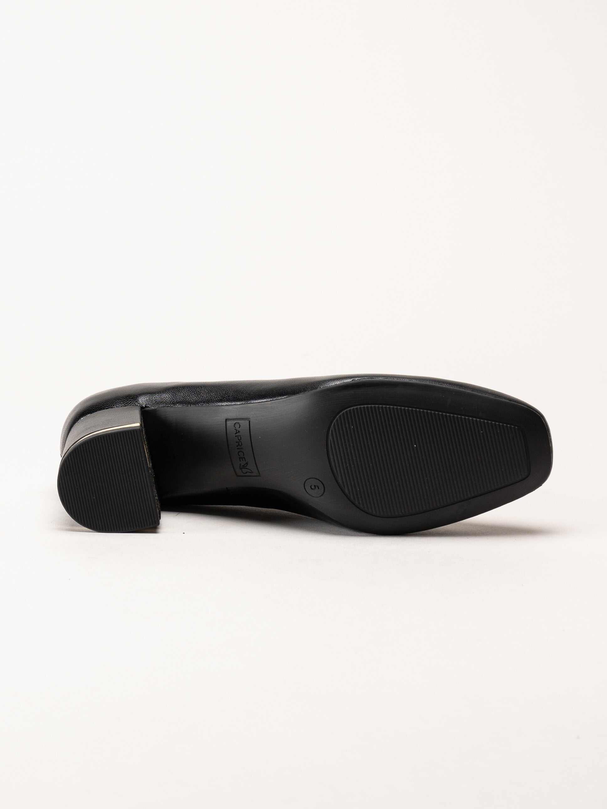Caprice - Svarta pumps i skinn