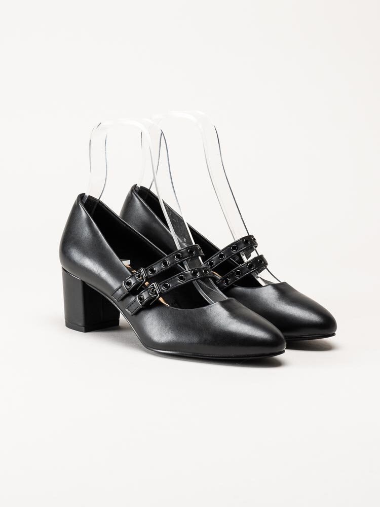 Marco Tozzi - Svarta pumps med slejf