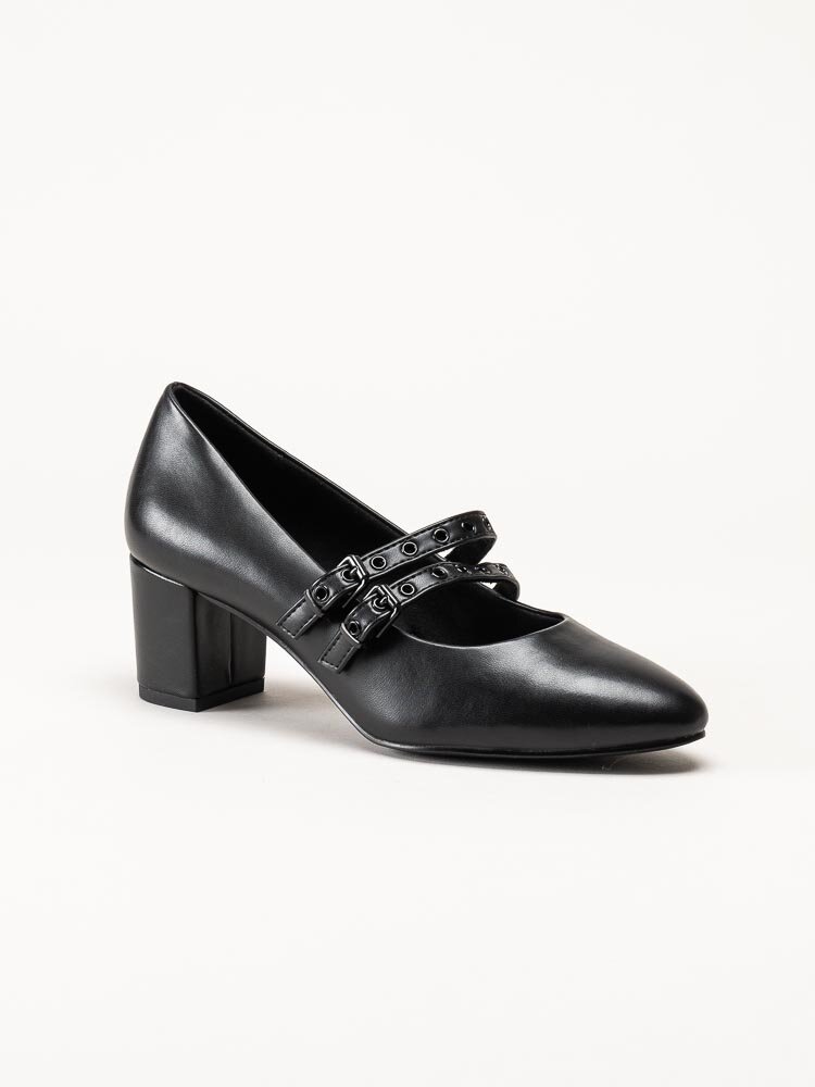 Marco Tozzi - Svarta pumps med slejf