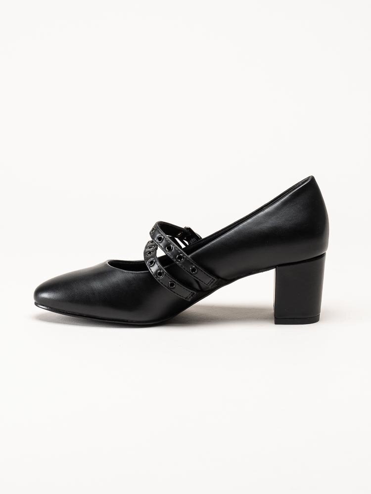 Marco Tozzi - Svarta pumps med slejf