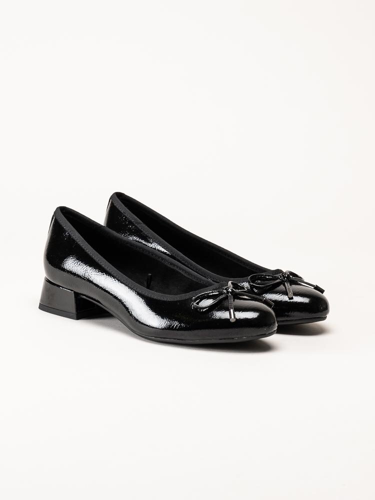 Marco Tozzi - Svarta ballerina pumps i lack