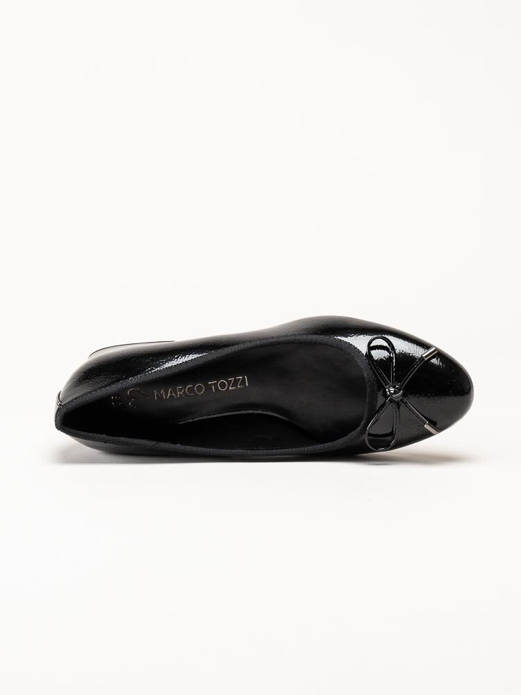 Marco Tozzi - Svarta ballerina pumps i lack