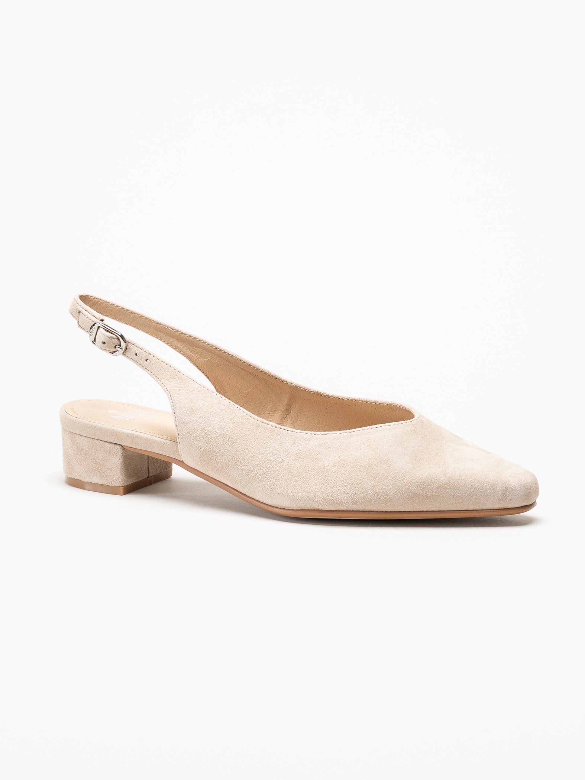 Dasia - Verbena - Beige slingback pumps i mocka