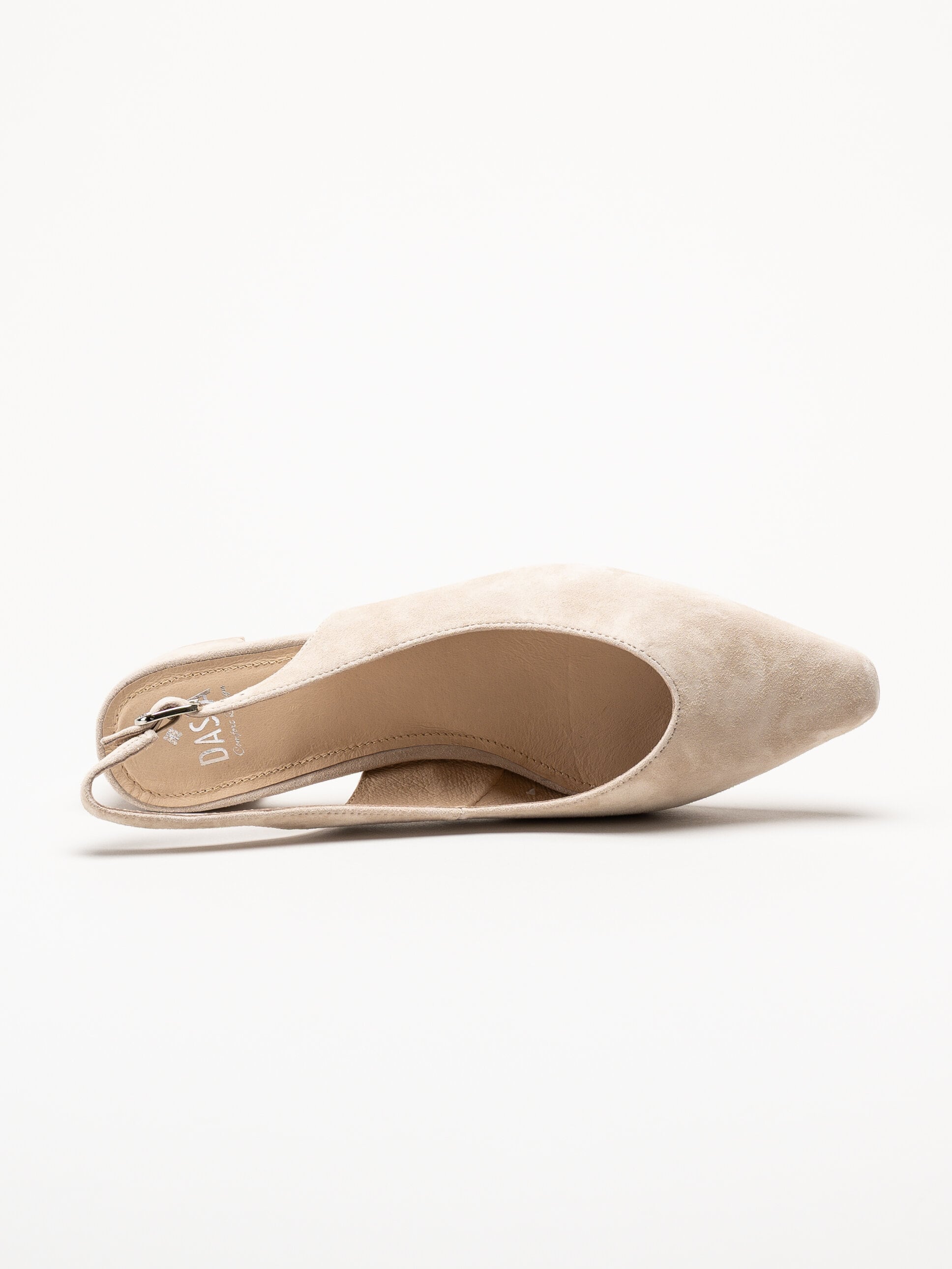 Dasia - Verbena - Beige slingback pumps i mocka
