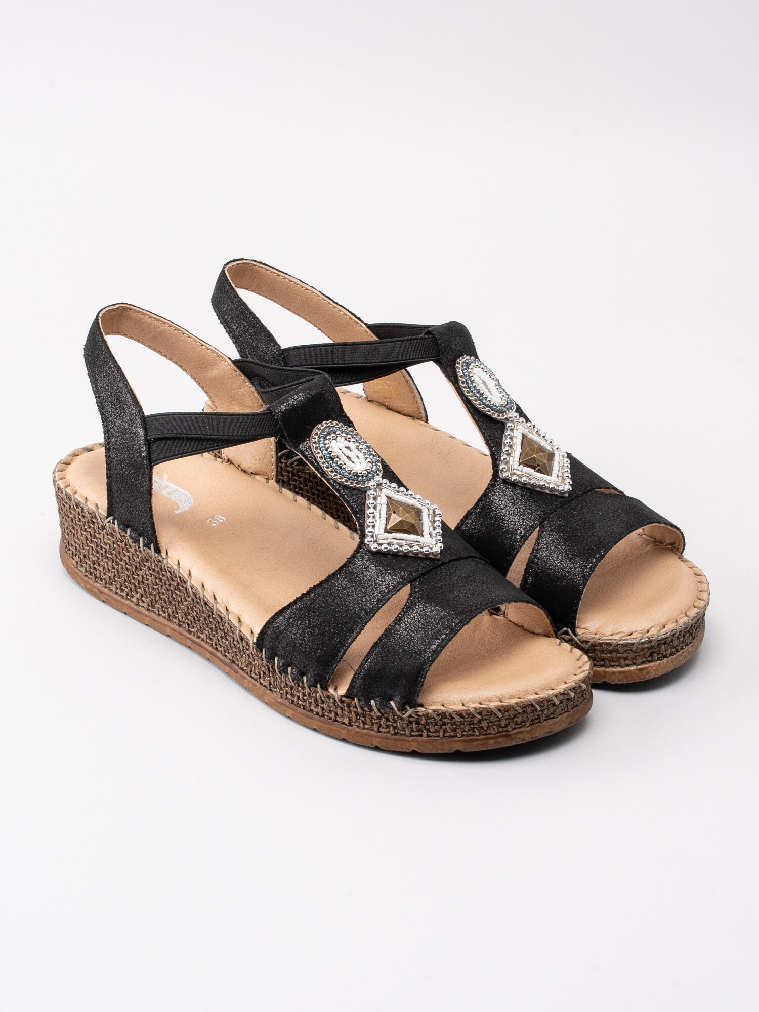 06191002 Jenny by Ara Marrakesch 2217732-01 svart kilklackad sandal-3