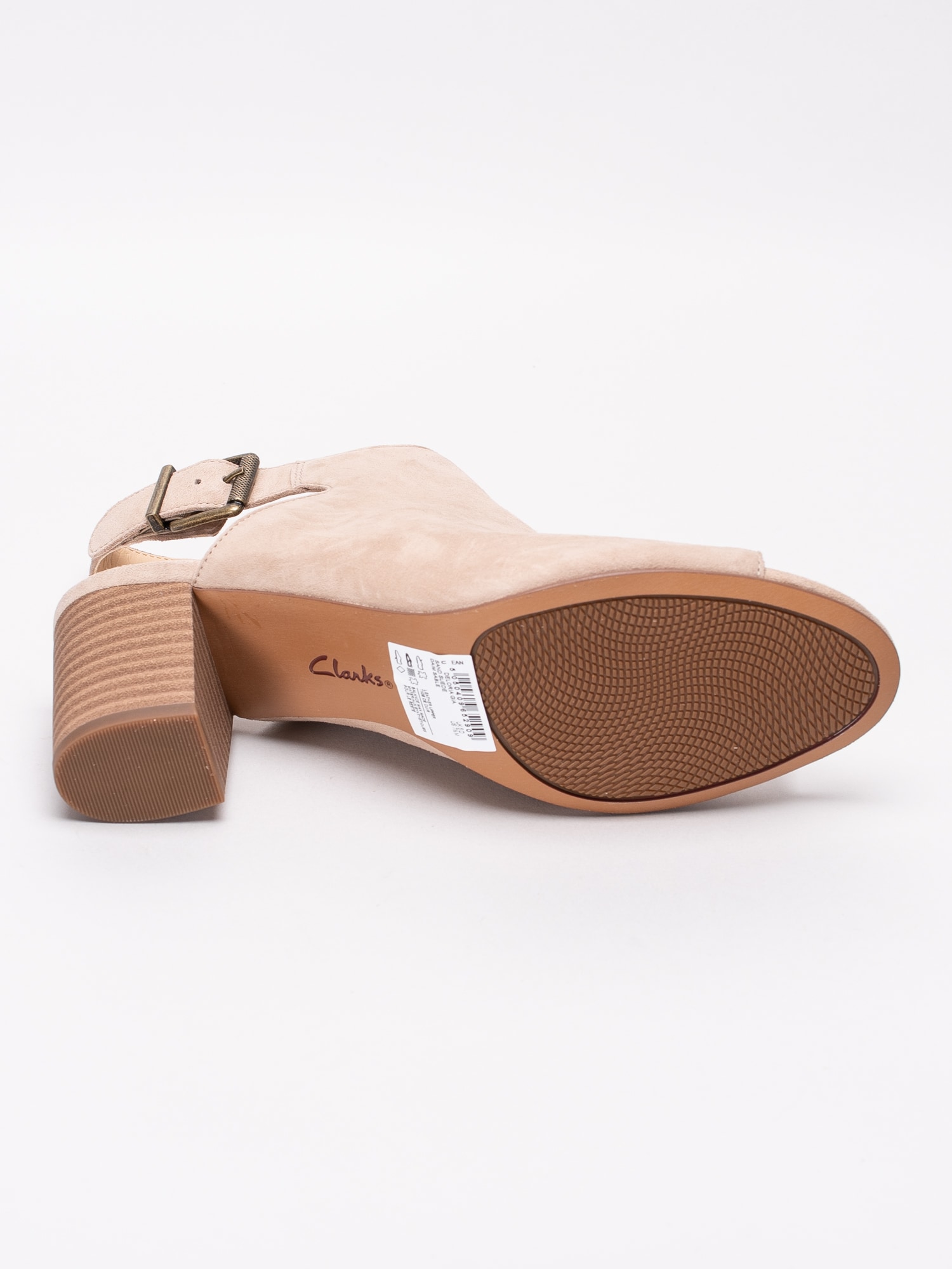 06191012 Clarks Deloria Gia 26140187 beige sandaletter med hälrem och öppen tå-5