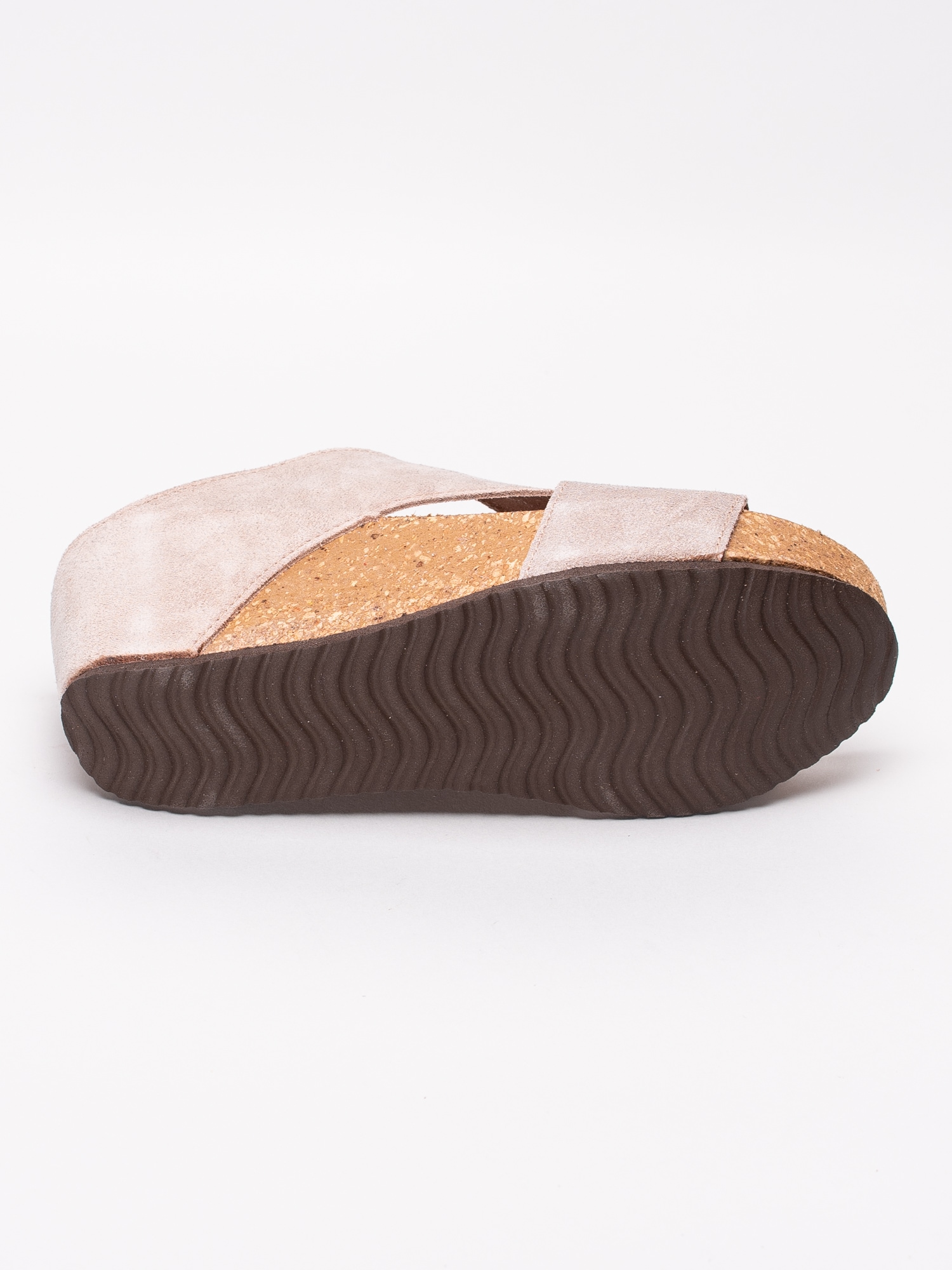 06191023 Copenhagen Shoes Frances 19 CS1799-063 beige slip ins sandaler med korkkil och korslagda band-5