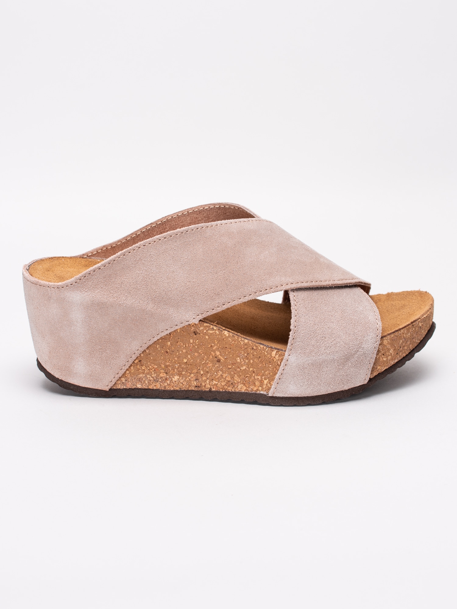 06191023 Copenhagen Shoes Frances 19 CS1799-063 beige slip ins sandaler med korkkil och korslagda band-6