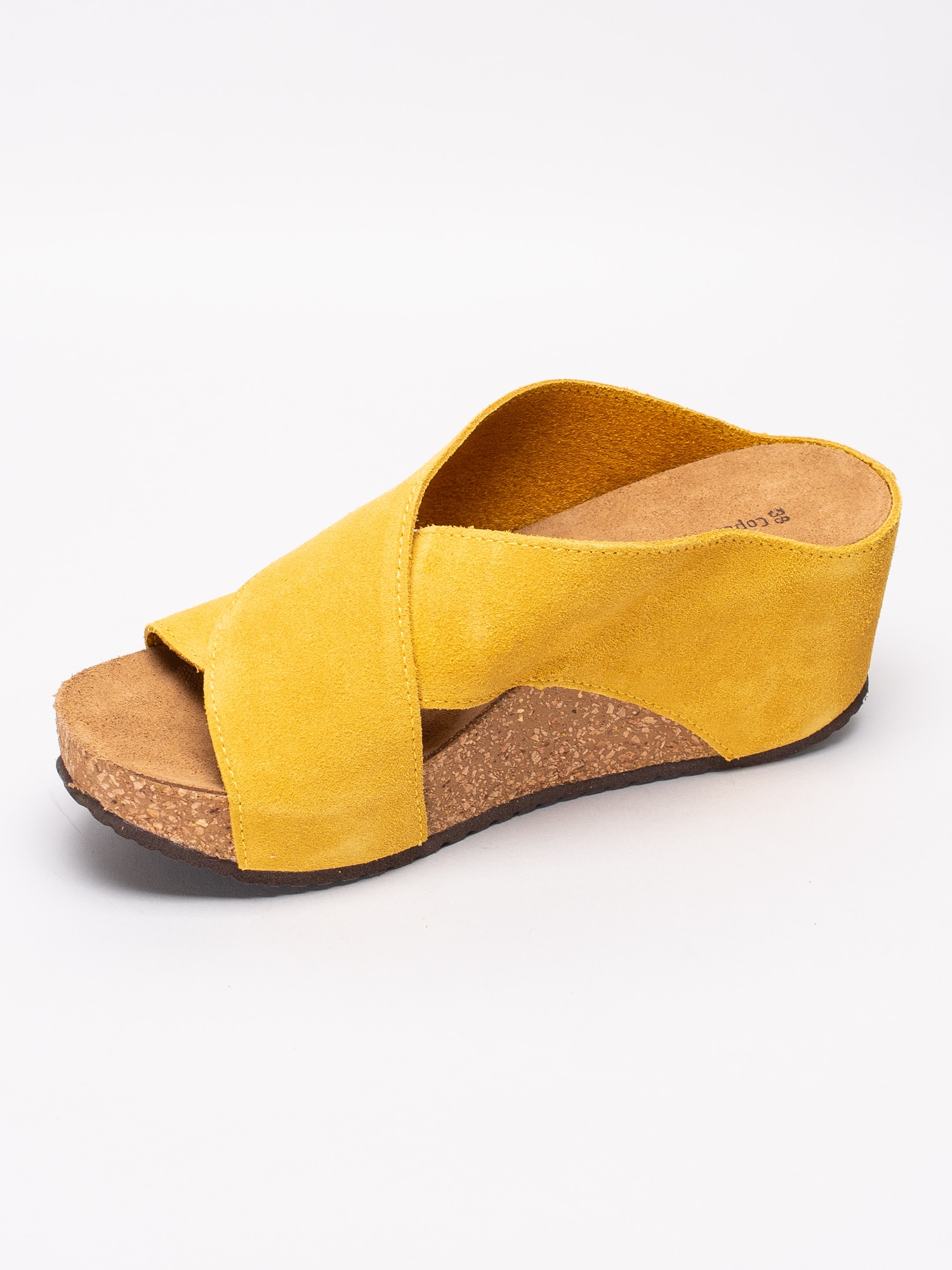 06191024 Copenhagen Shoes Frances CS1799-191 gula slip ins sandaletter med korkkil-2