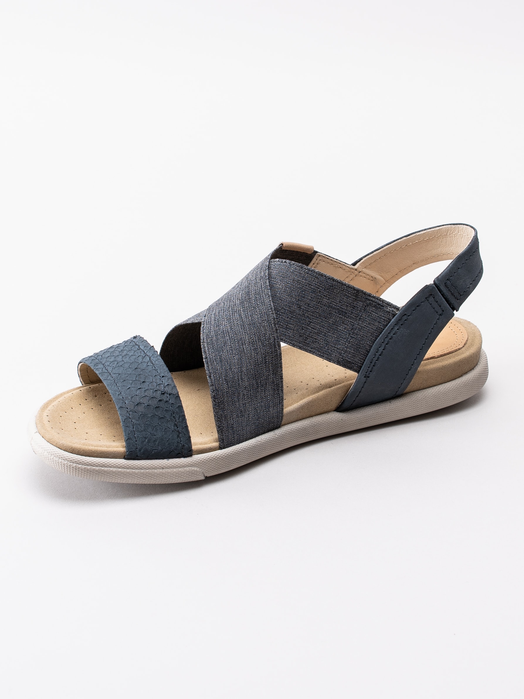 06191030 Ecco Damara Sandal 248223-58658 svarta resårsandaler med korslagda band-2