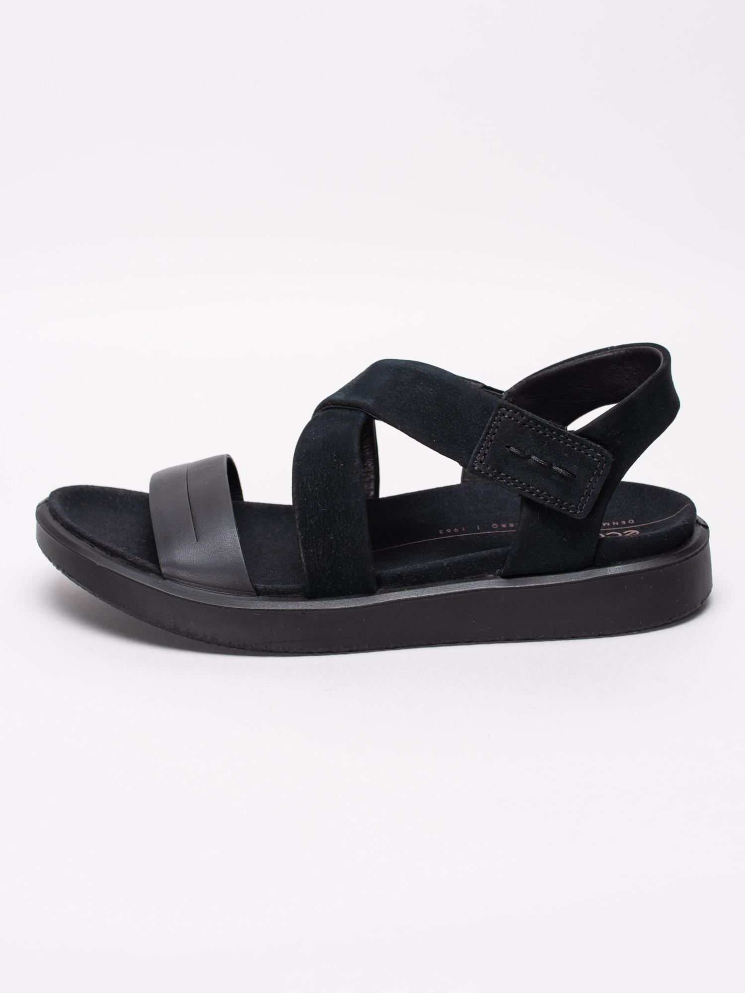 06191033 Ecco Flowt W 273613-51052 svarta sandaler med korslagda band och resår-6