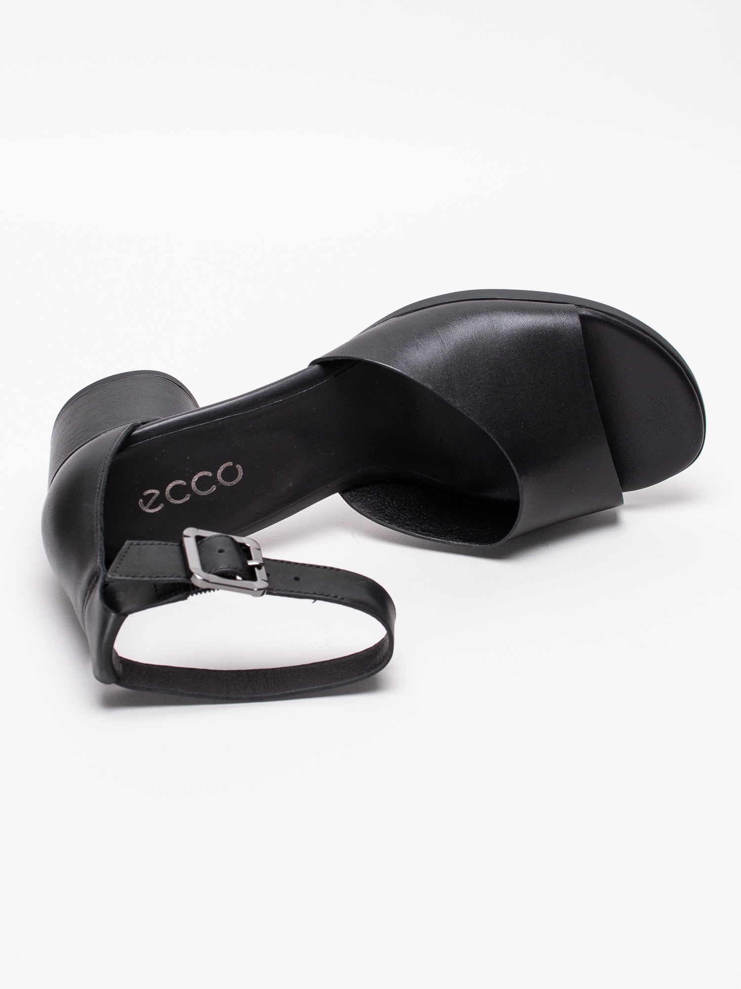 06191038 Ecco Shape Block Sandal 45 280333-01001 svarta sandaletter med vristrem-4