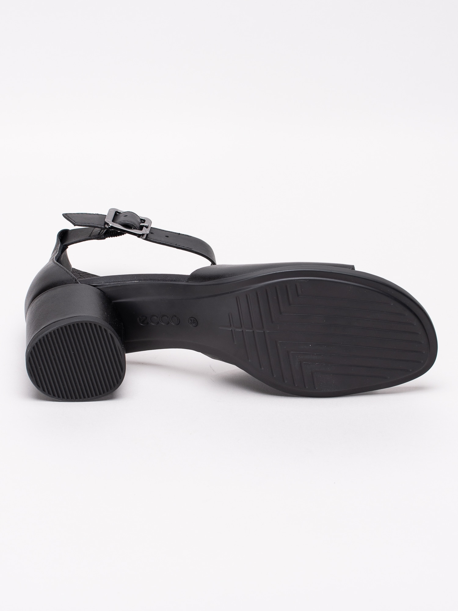 06191038 Ecco Shape Block Sandal 45 280333-01001 svarta sandaletter med vristrem-5