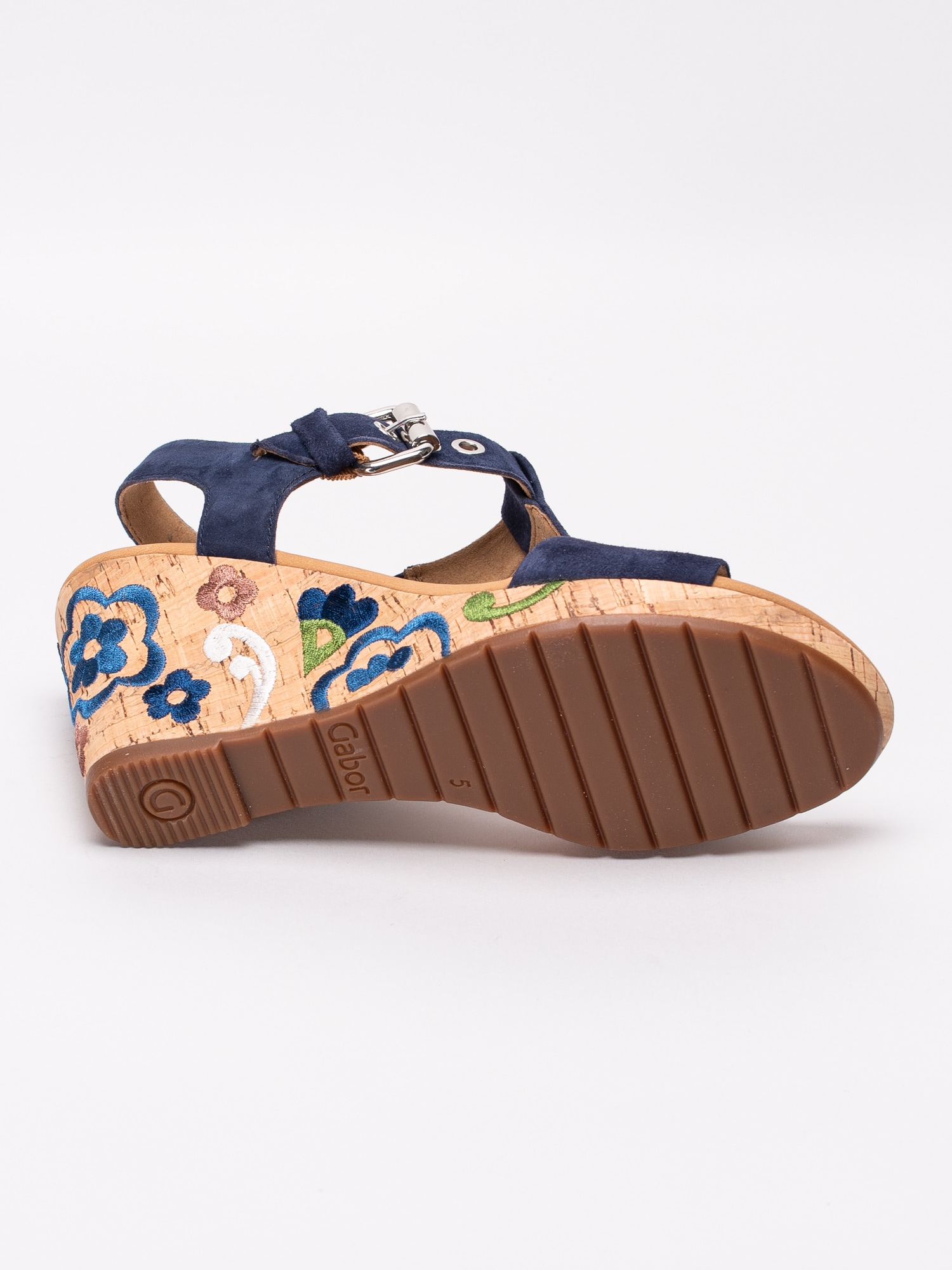 06191043 Gabor 22.824-36 mörkblå kilklackade sandaletter med blommotiv-5