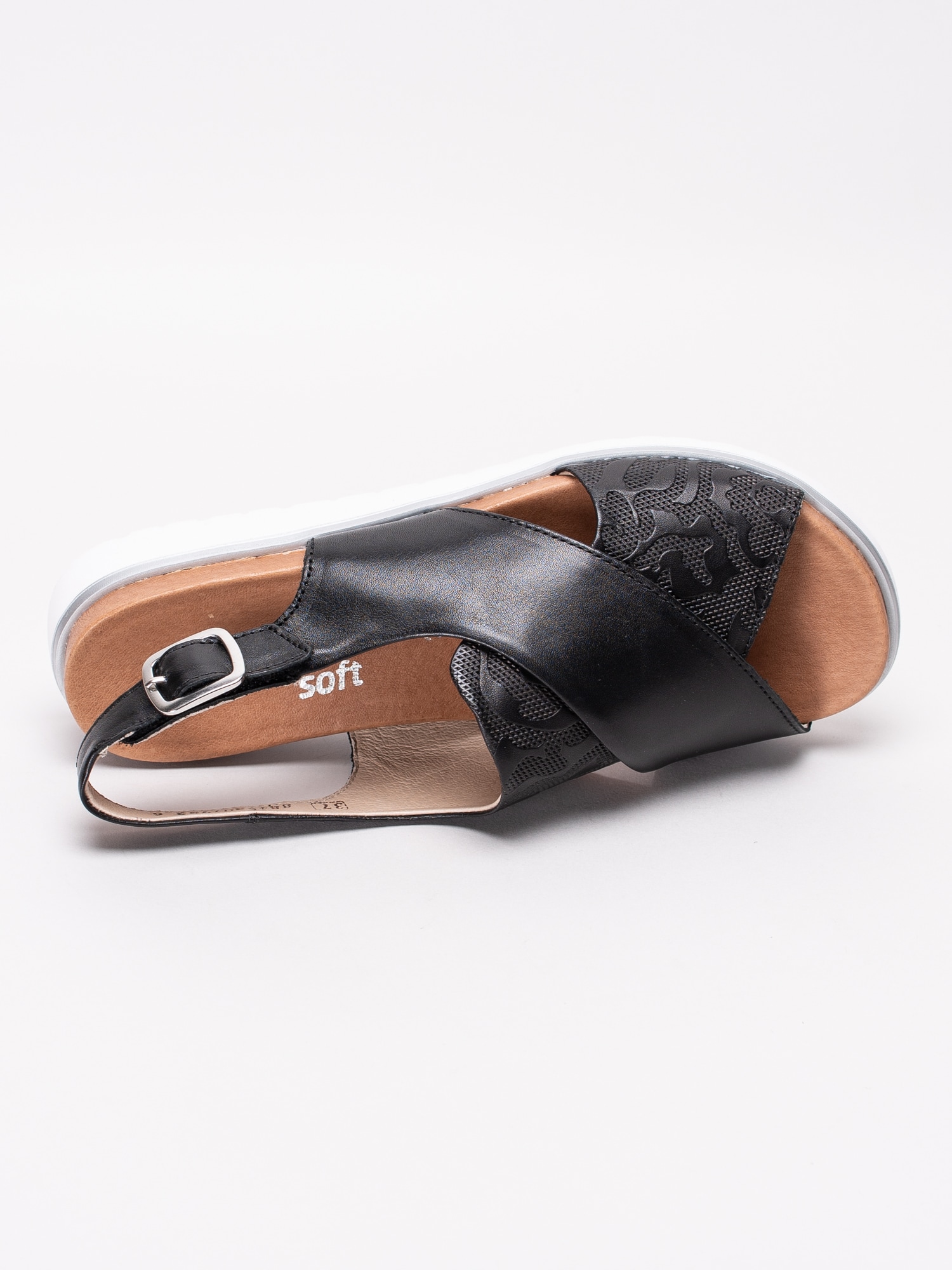 06191050 Remonte D4054-01 svarta sandaler med korsade band och hälrem-4