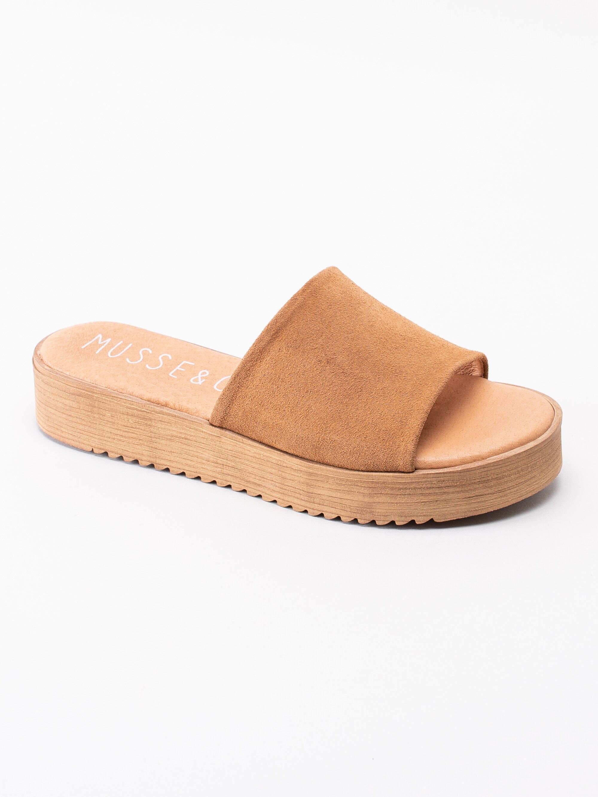 06191090 Musse and Cloud Keisha Camel bruna slip ins platåsandaler-1