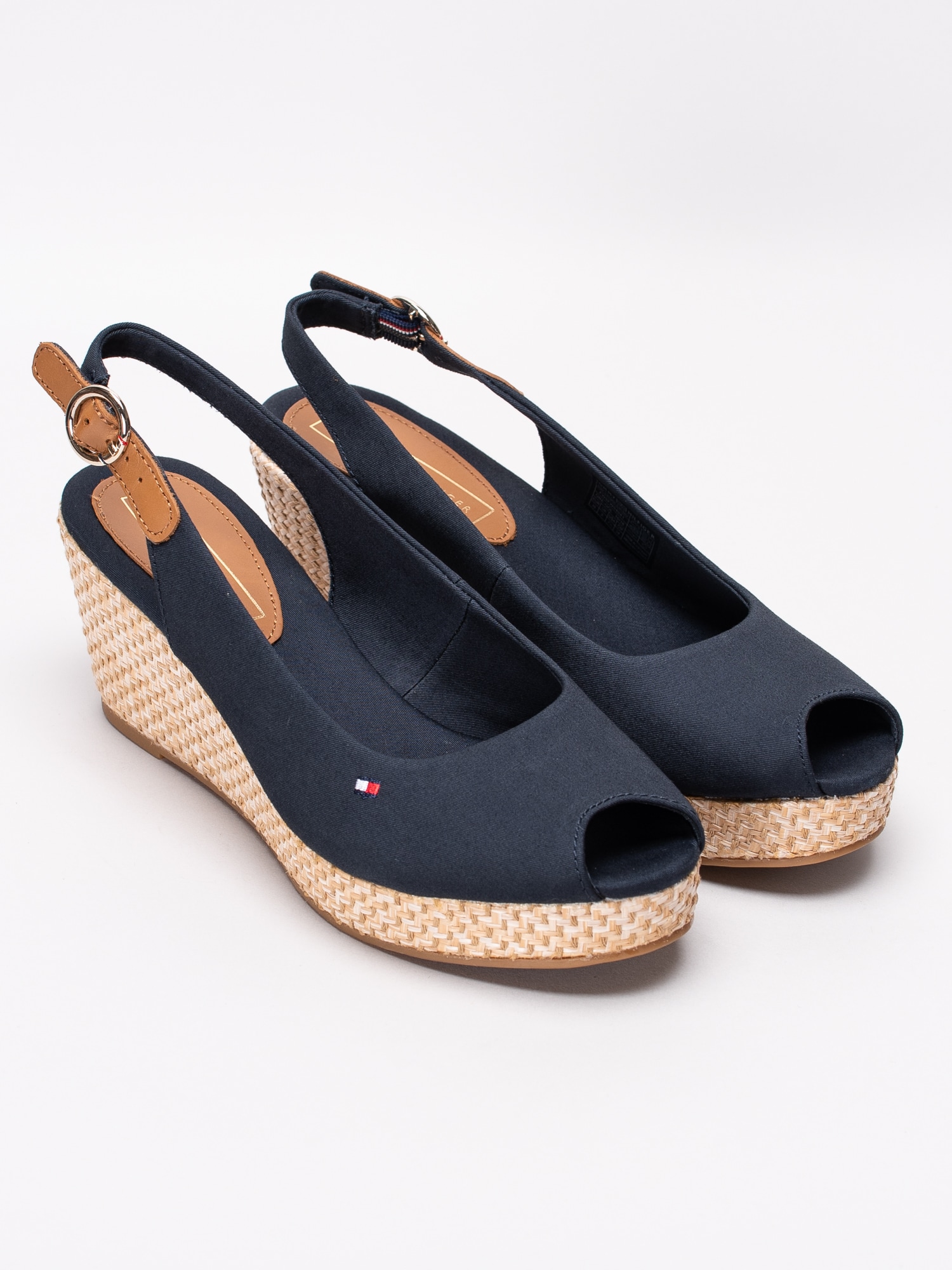 06191099 Tommy Hilfiger Iconic Elba Basic FW0FW04081-403 mörkblå espadrillos med kilklack och peeptoe-3