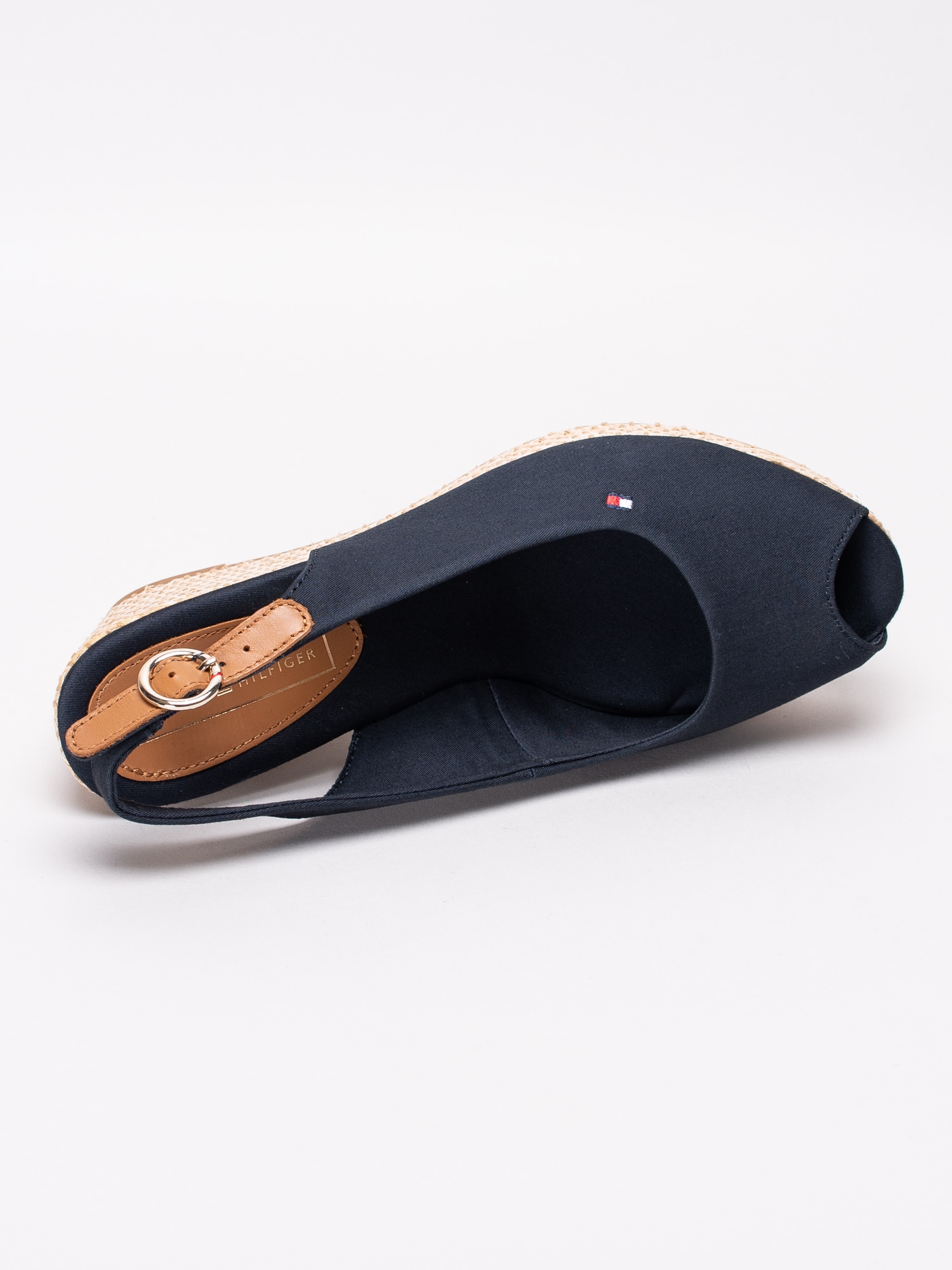 06191099 Tommy Hilfiger Iconic Elba Basic FW0FW04081-403 mörkblå espadrillos med kilklack och peeptoe-4