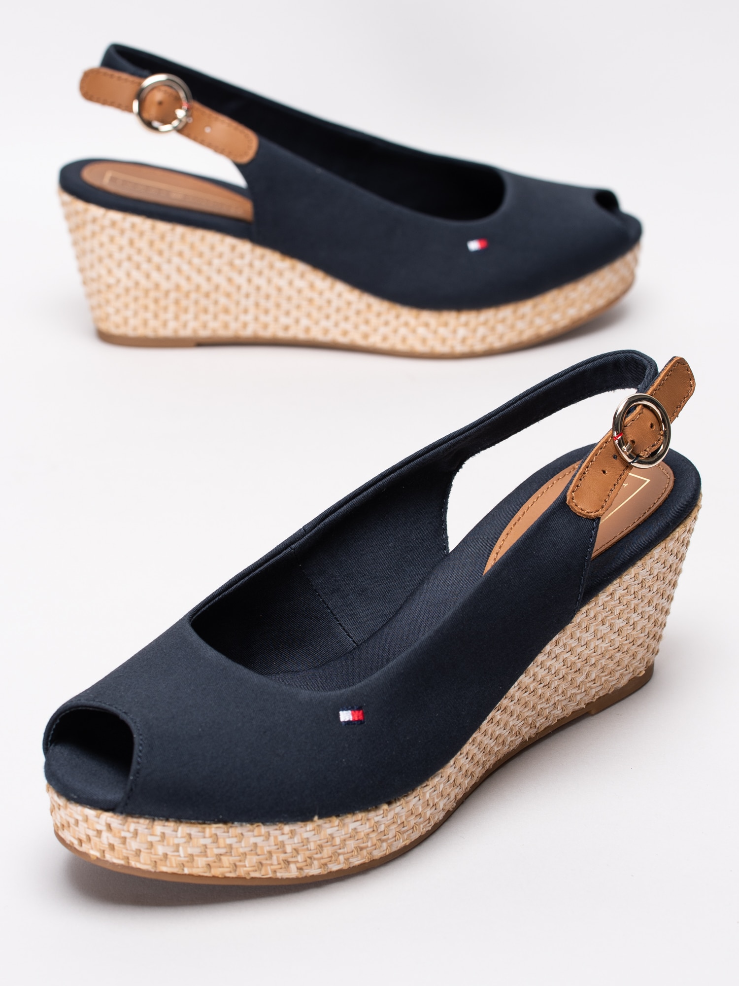 06191099 Tommy Hilfiger Iconic Elba Basic FW0FW04081-403 mörkblå espadrillos med kilklack och peeptoe-6