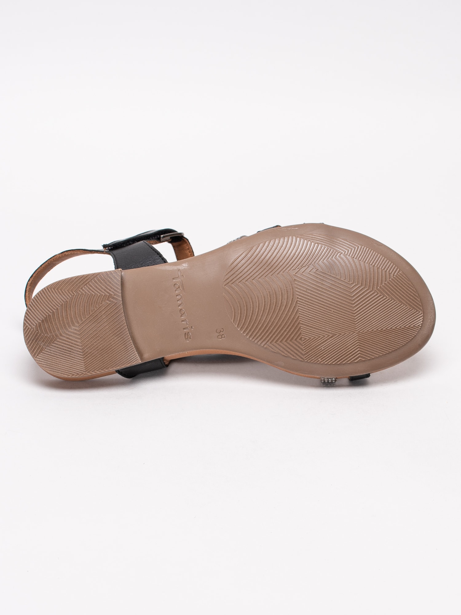 06191119 Tamaris 1-28120-22-001 svarta sandaler med strassband-5