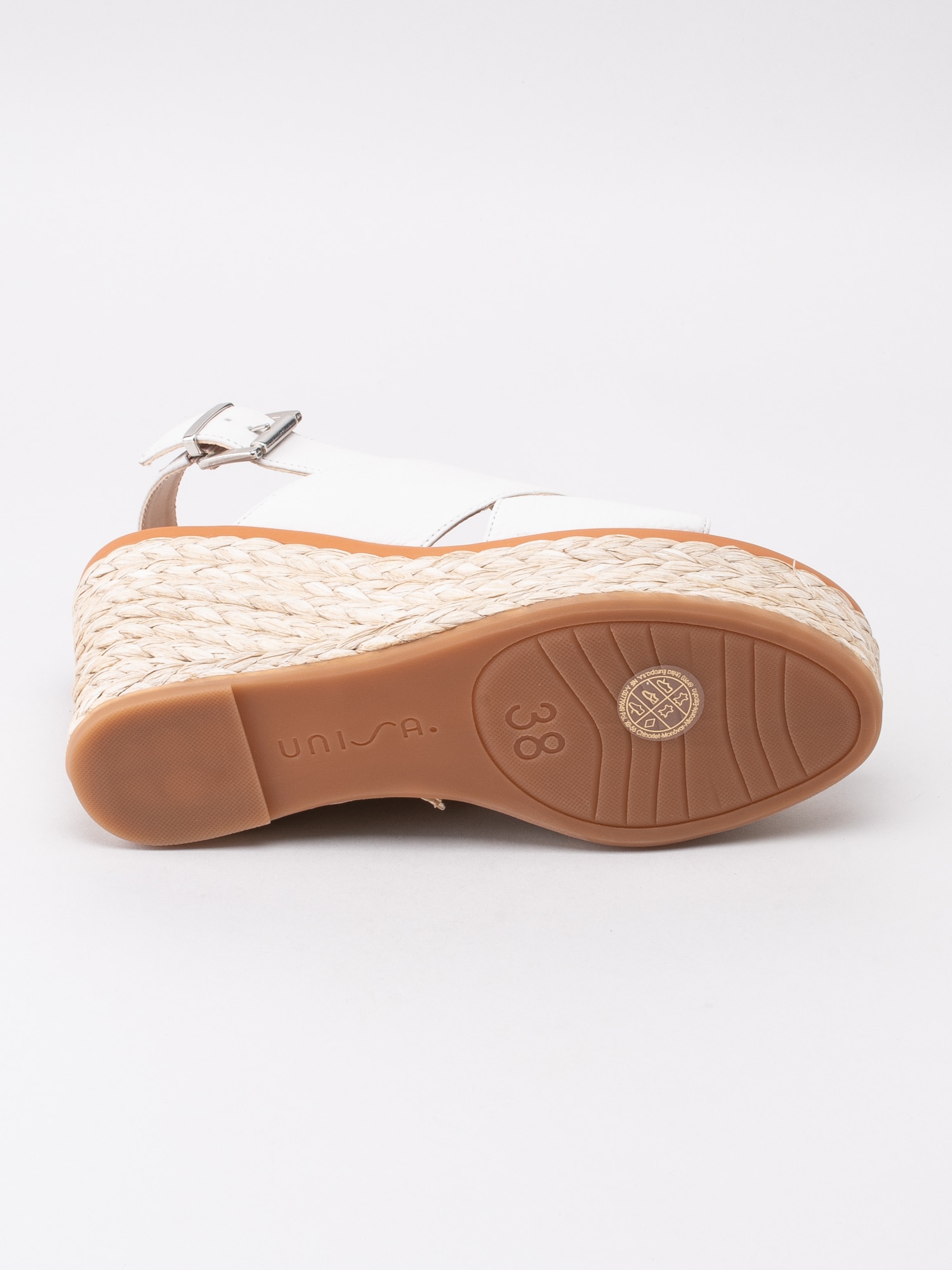 06191130 Unisa Nitol Ivory vita sandaletter med platå-5