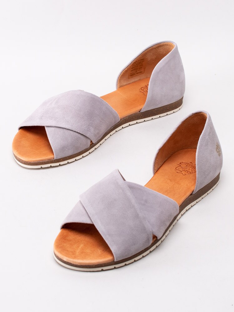 06201011 Apple of Eden Chiusi Light Grey Ljusgrå slip on sandaler med korslagda band-6