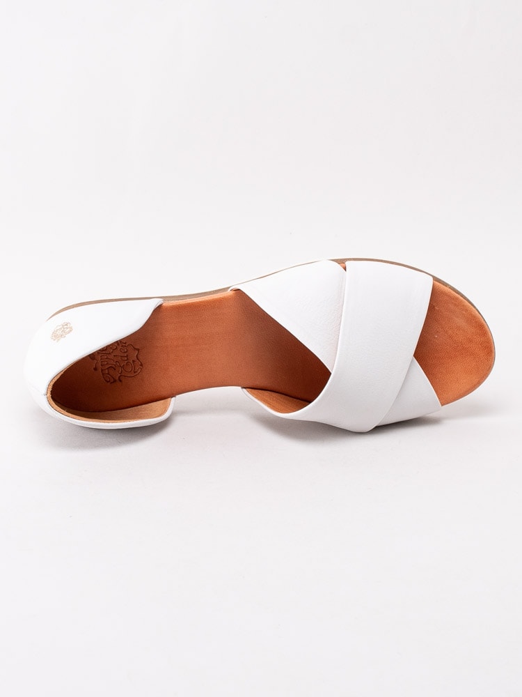 06201014 Apple of Eden Chiusi White Vita slip on sandaler med korslagda band-4