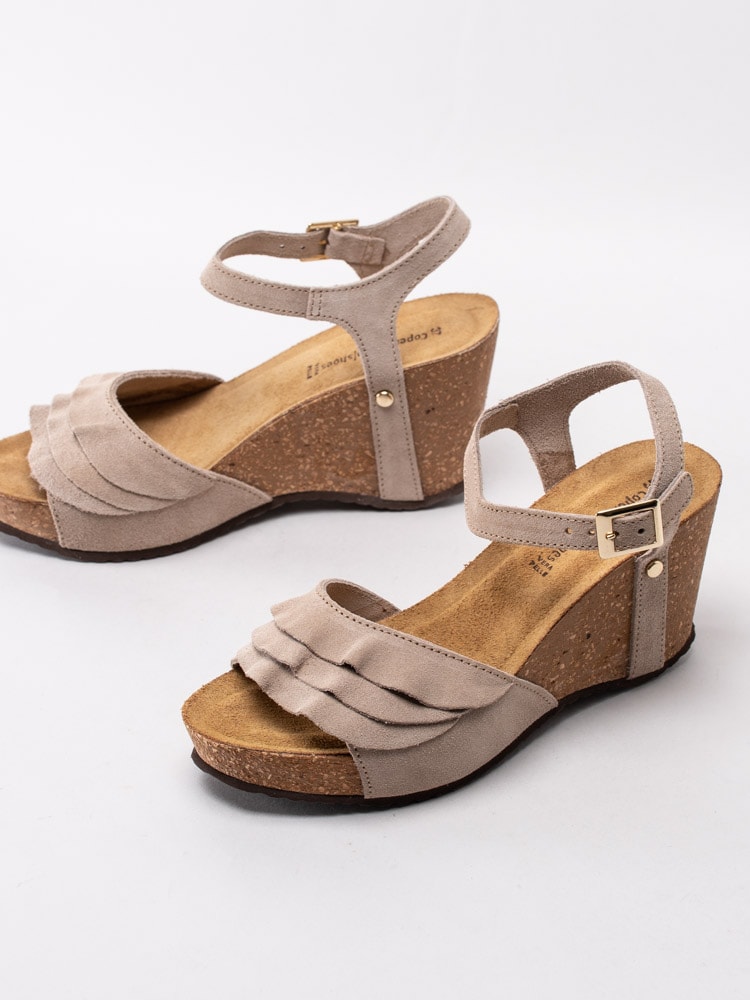 06201019 Copenhagen Shoes Elvira CS2026-002 Beige sandaletter i mocka-6