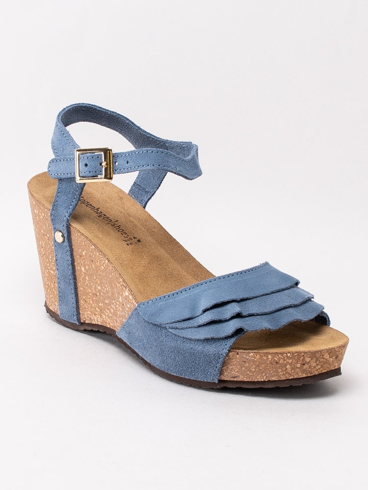 06201020 Copenhagen Shoes CS2026-0031 Blå kilklackade sandaletter för dam-1