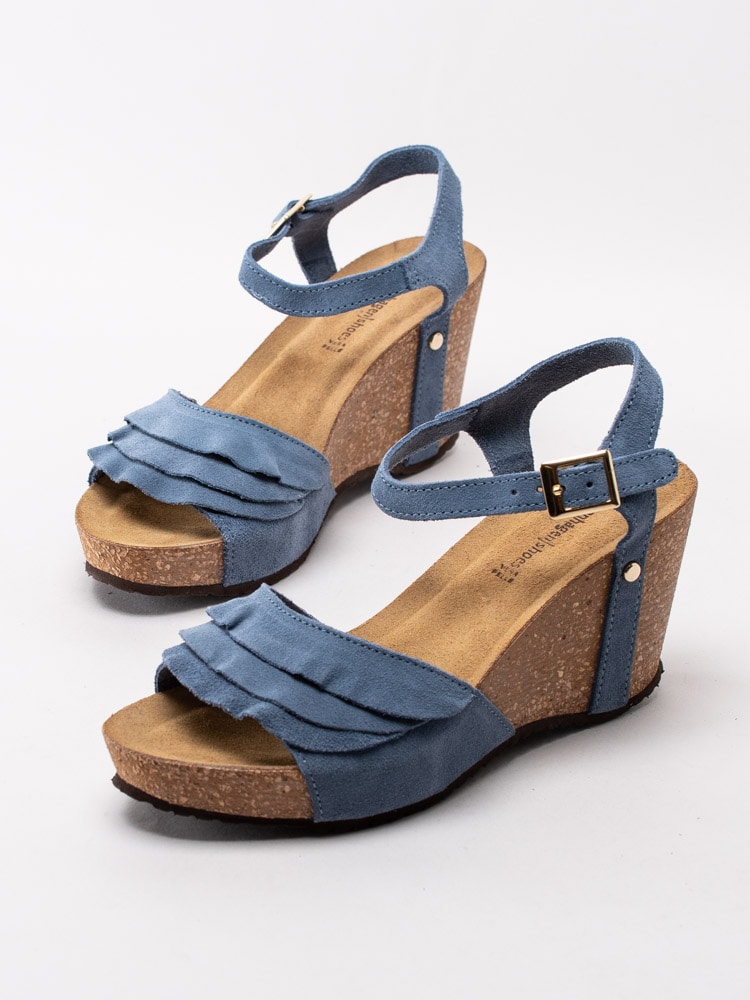 06201020 Copenhagen Shoes CS2026-0031 Blå kilklackade sandaletter för dam-6