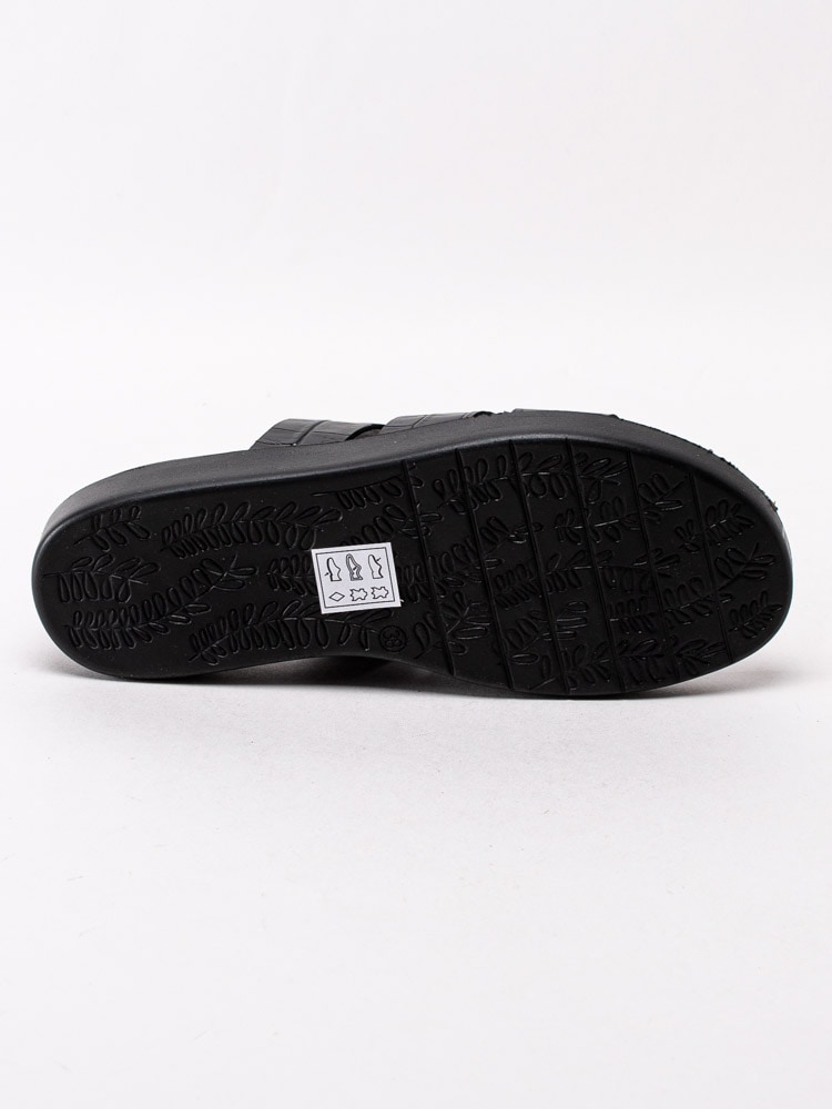 06201023 Copenhagen Shoes Maggie CS2065-103 Svarta ormskinnsmönstrade slip in sandaler-5