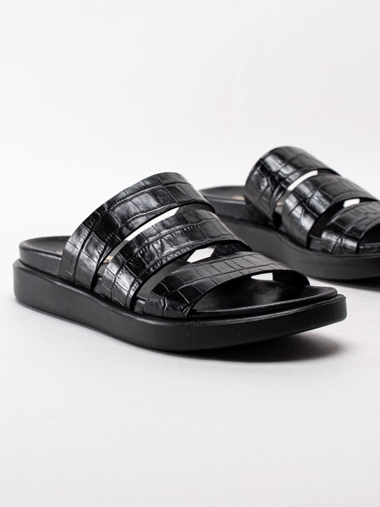 06201023 Copenhagen Shoes Maggie CS2065-103 Svarta ormskinnsmönstrade slip in sandaler-6